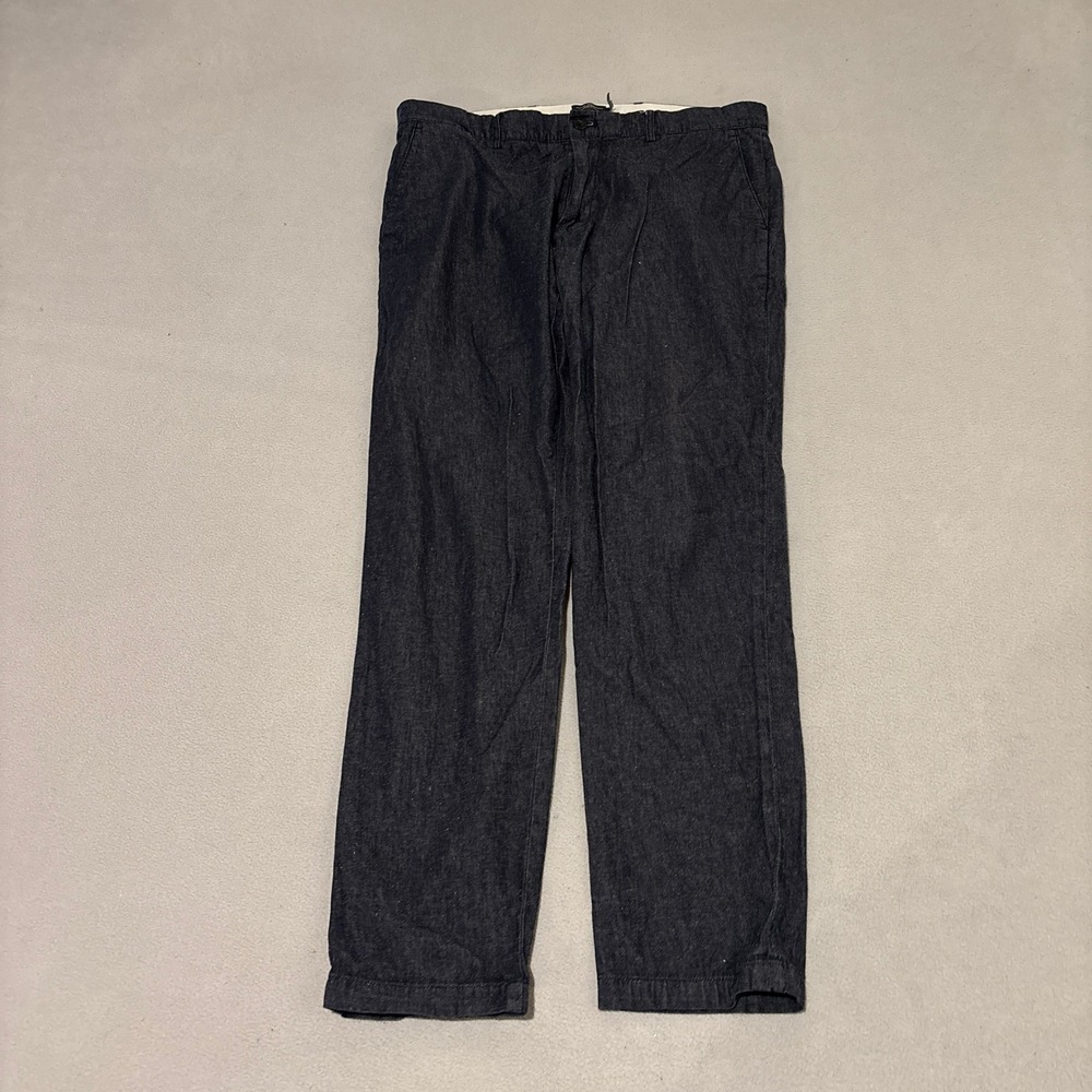 Club Monaco Connor Modern Slim Fit Chinos Mens 34x32 Navy Blue Trousers Preppy